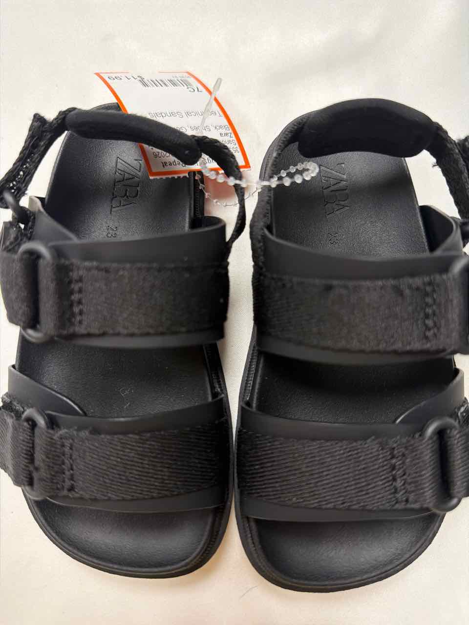 Zara Shoe Sizes 7C Black Gently Used Sandals