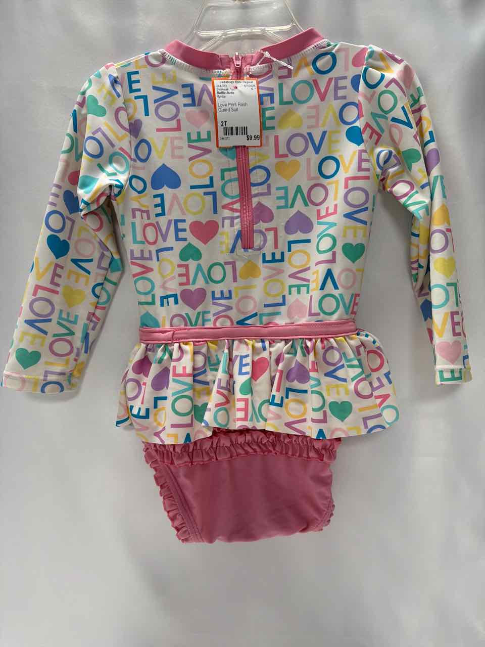 Ruffle Butts Size 2T White Swimsuit- 1pc