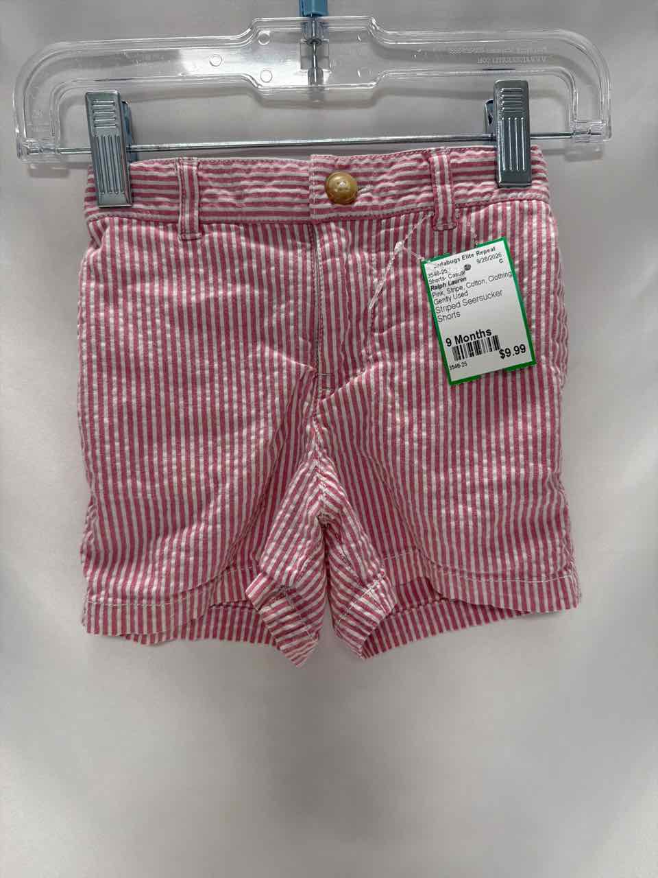 Ralph Lauren Size 9 Months Pink Gently Used Shorts- Casual