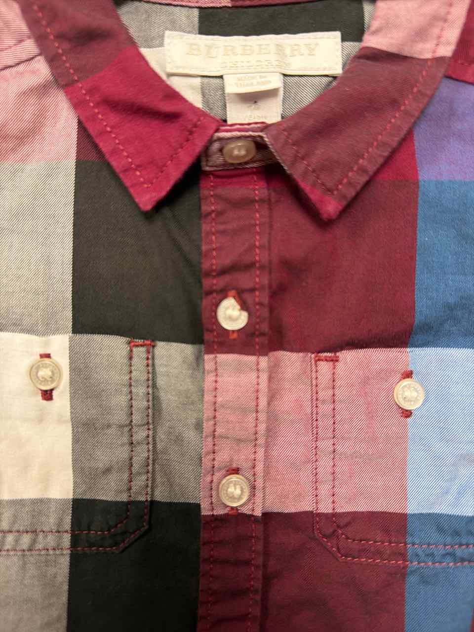 Burberry Size 9 Months Maroon Shirt- Formal