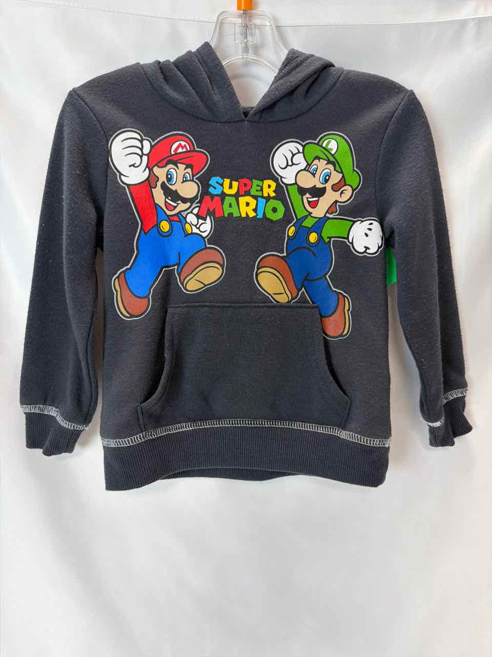 Super Mario Bros Size 2T Charcoal Gently Used Sweatshirt