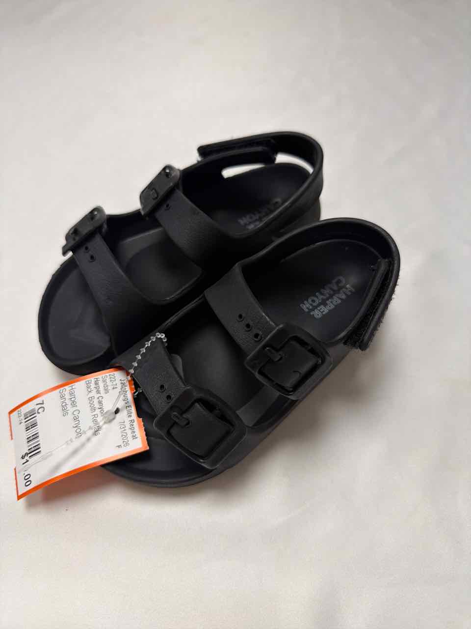 Harper Canyon Shoe Sizes 7C Black Sandals
