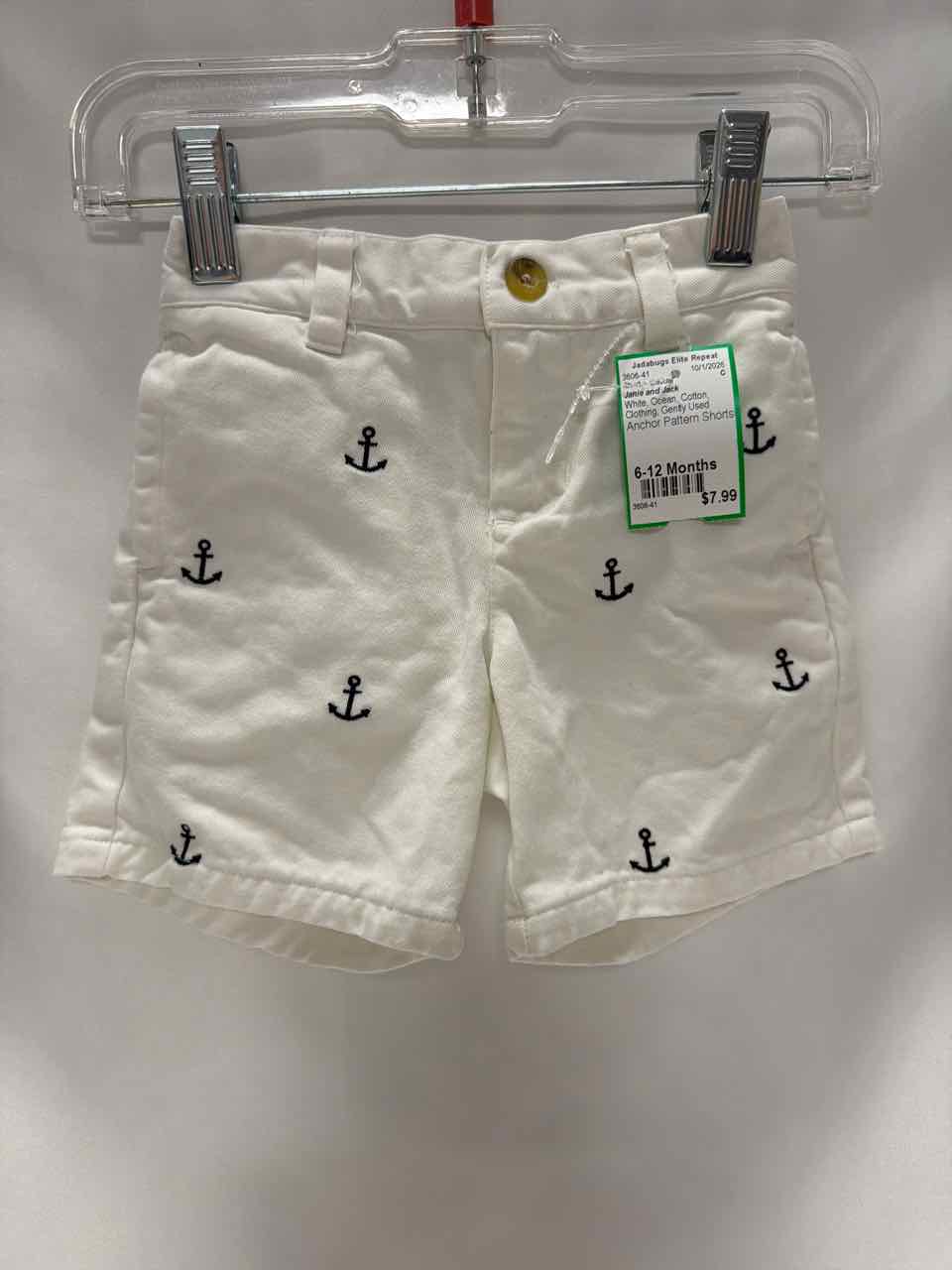 Janie and Jack Size 6-12 Months White Gently Used Shorts- Casual