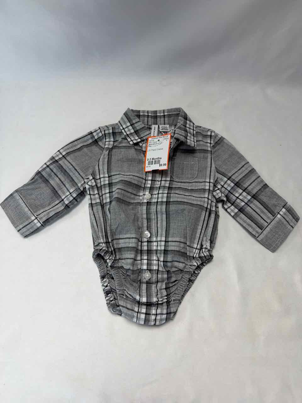 Janie and Jack Size 0-3 Months Gray Shirt- Casual