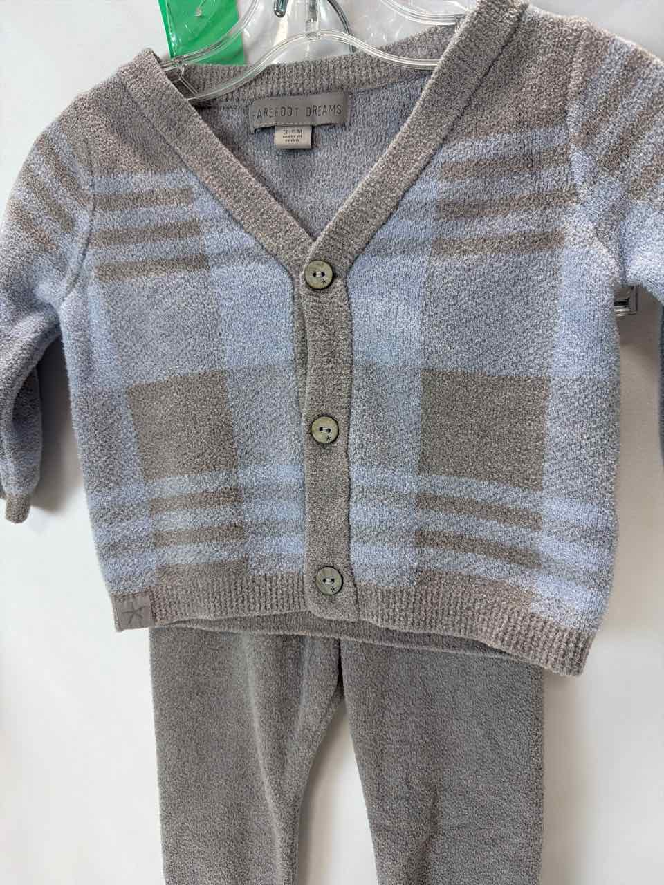Size 3-6 months Blue Gently Used Outfit- 3pc
