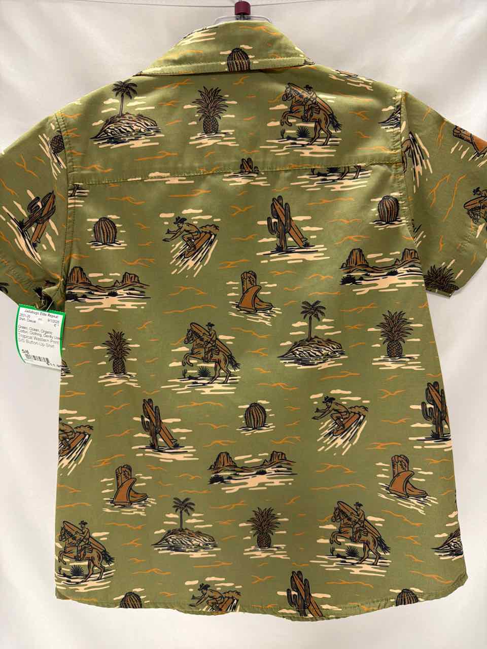 Size 5/6 Green Gently Used Shirt- Casual