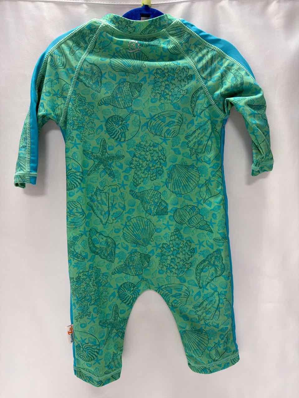 Swim Zip Size 0-6 Months Green Rash Guard Top