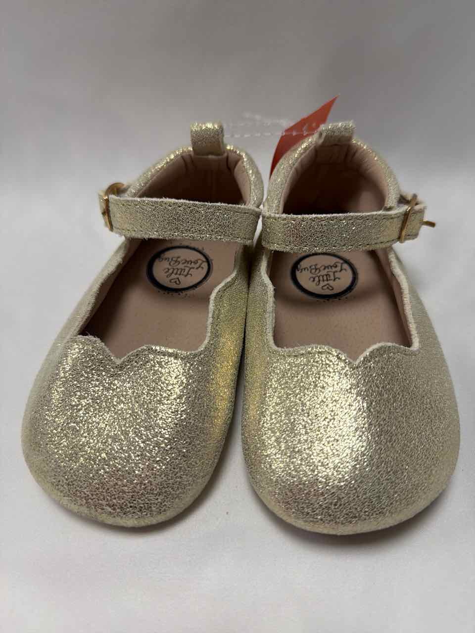 Little Love Bug Shoe Sizes 7C Gold Shoes- Formal