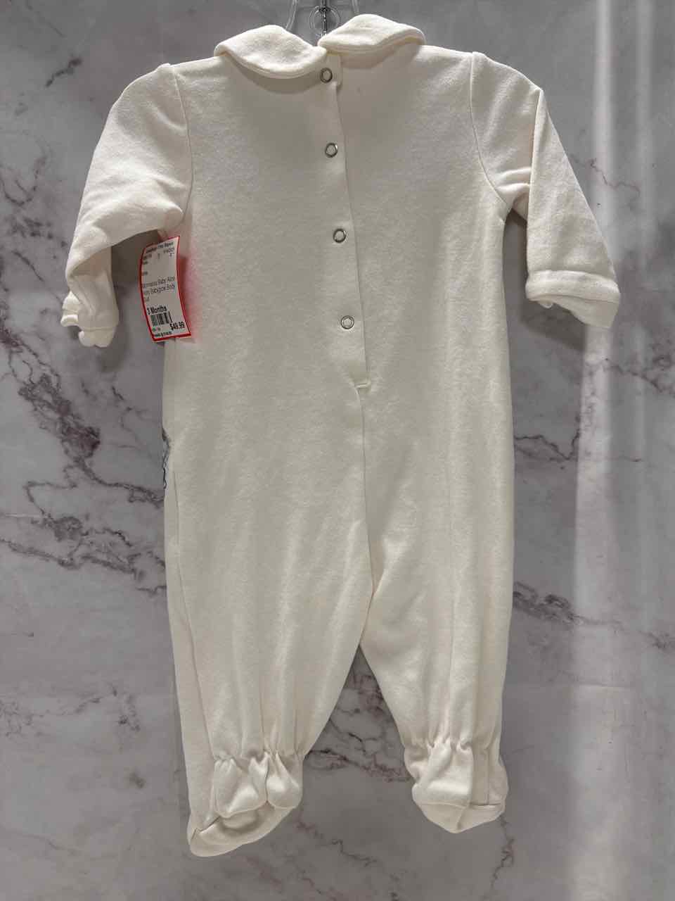 Size 3 Months White Footie
