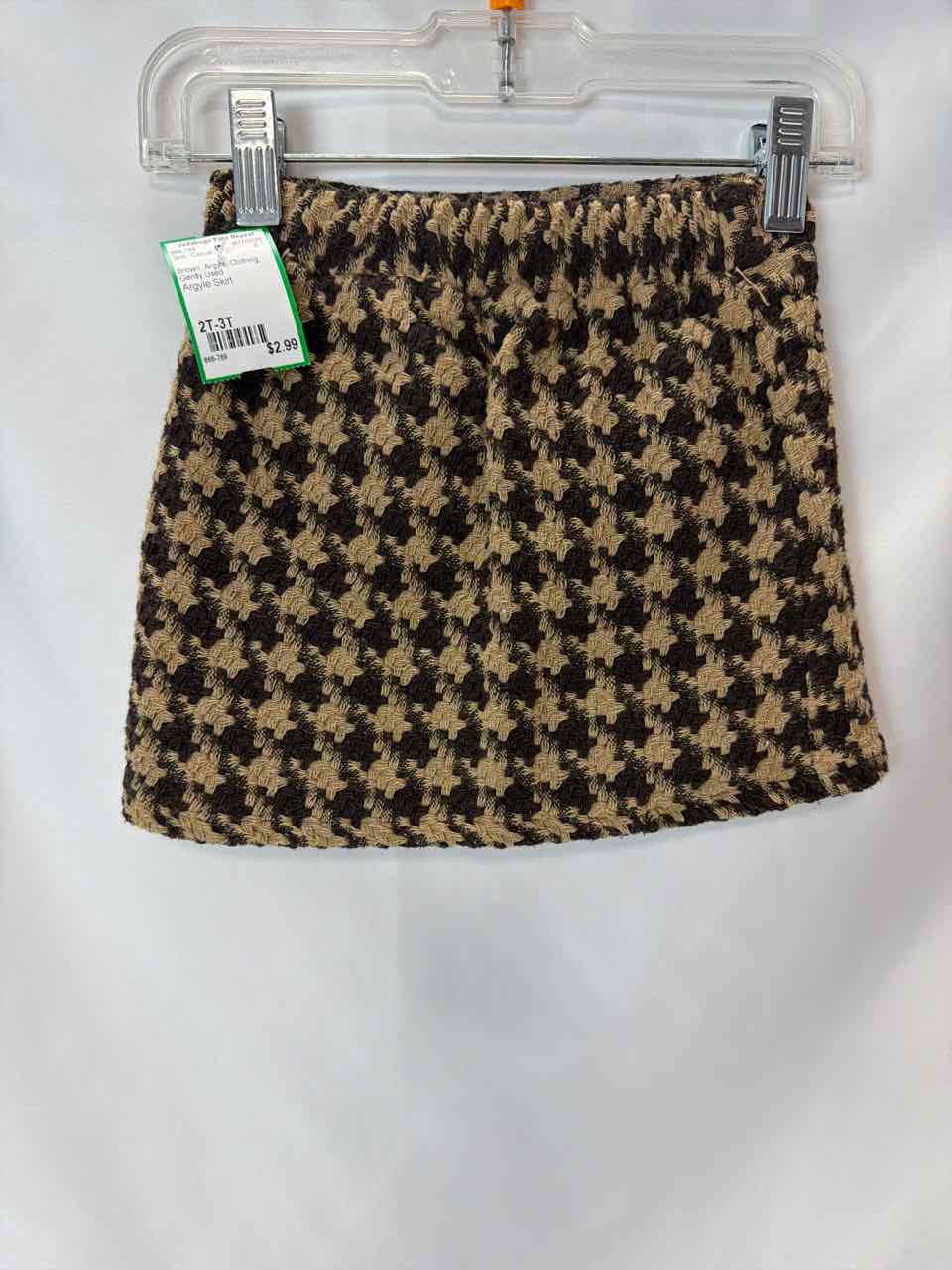 Size 2T-3T Brown Gently Used Skirt- Casual