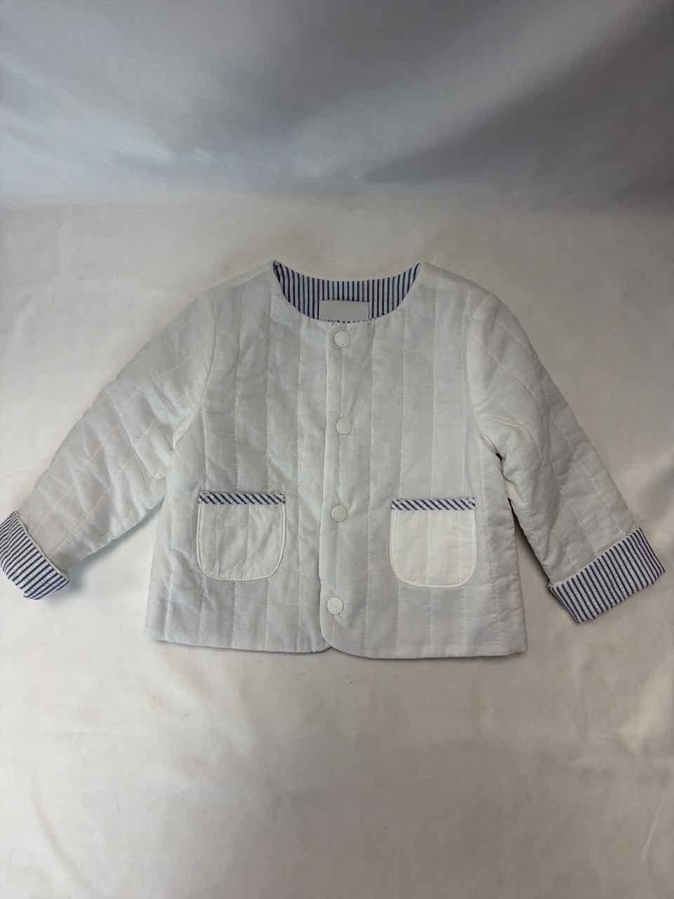Janie and Jack Size 12-18 Months White Gently Used Jacket- Casual