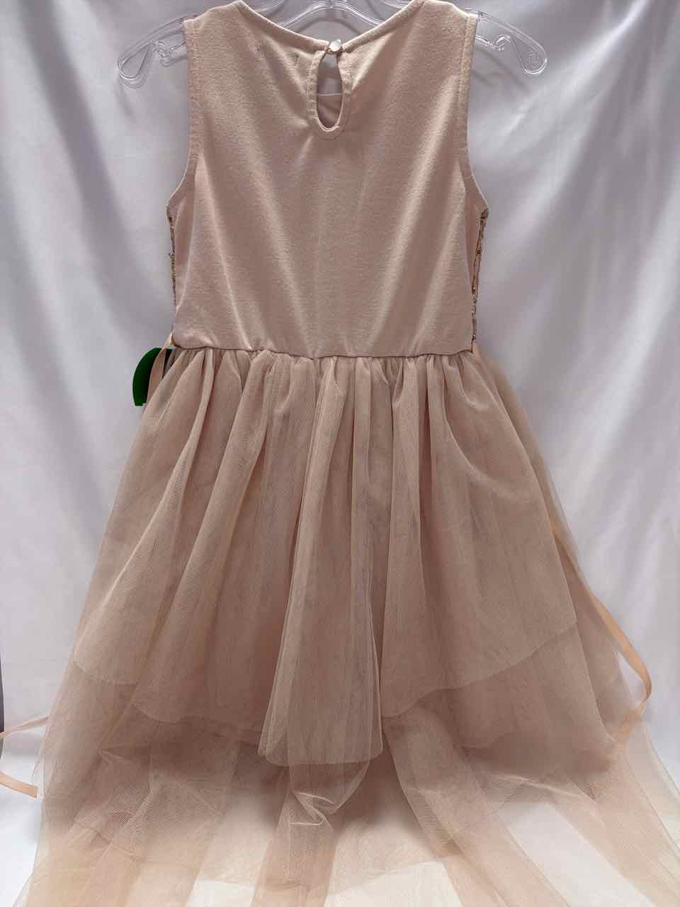 Zunie Size 7 Gold Gently Used Dress- Formal