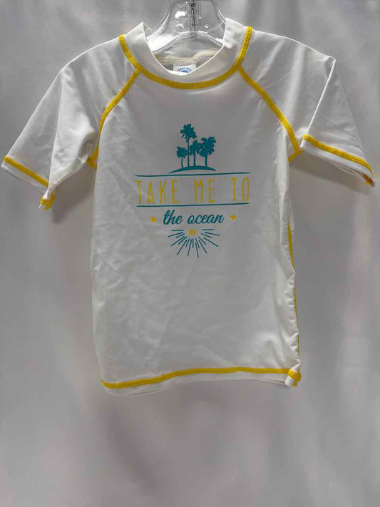 Rugged Butts Size 3T White Rash Guard Top