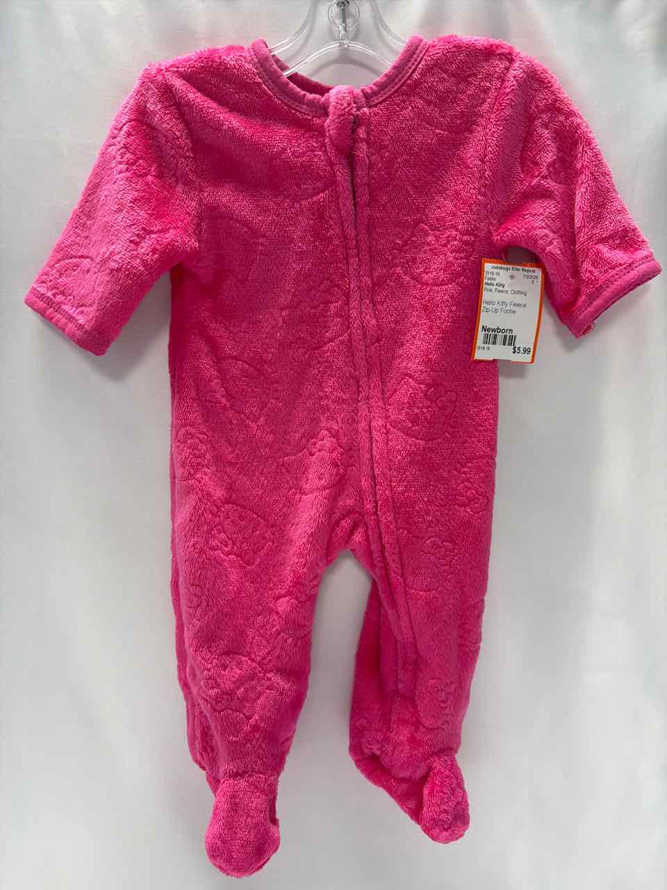 Hello Kitty Size Newborn Pink Footie