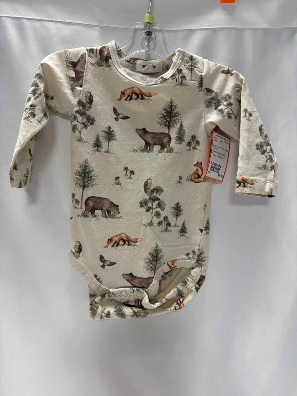 Size 0-3 Months Cream Onesie