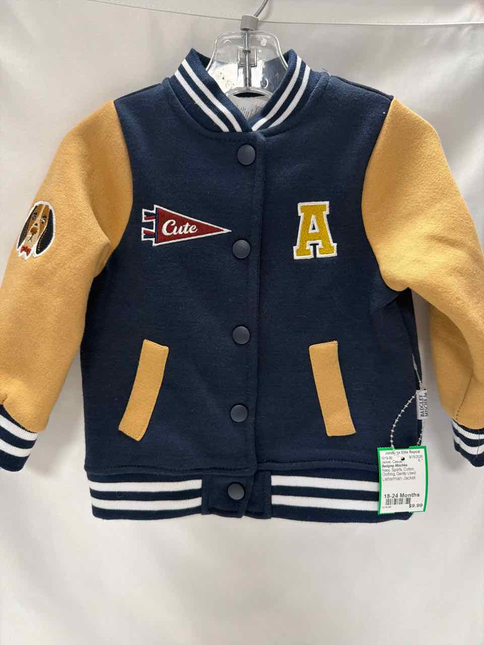 Badgley Mischka Size 18-24 Months Navy Gently Used Jacket- Casual