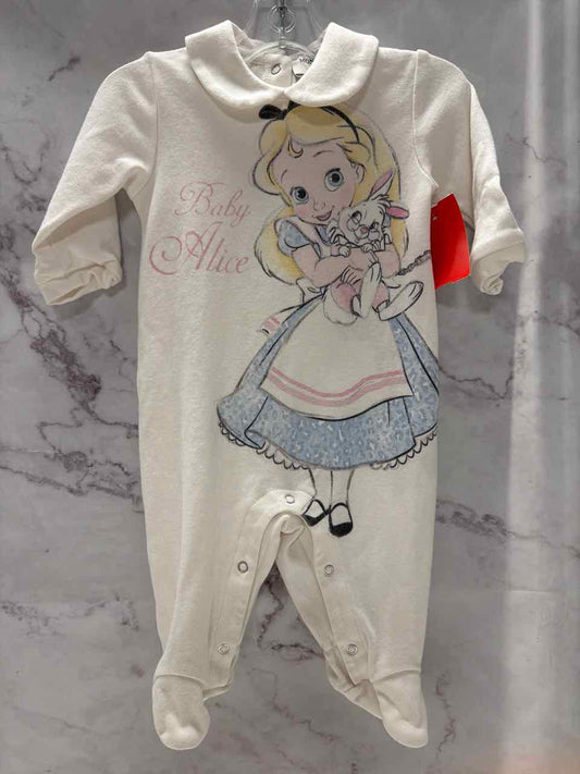 Size 3 Months White Footie
