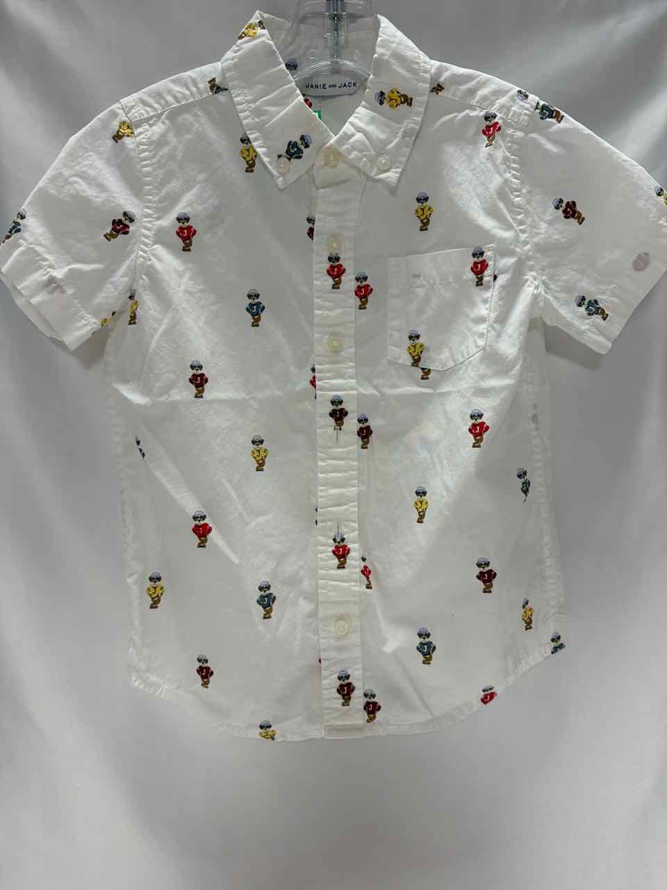 Janie and Jack Size 4 White Gently Used Shirt- Casual