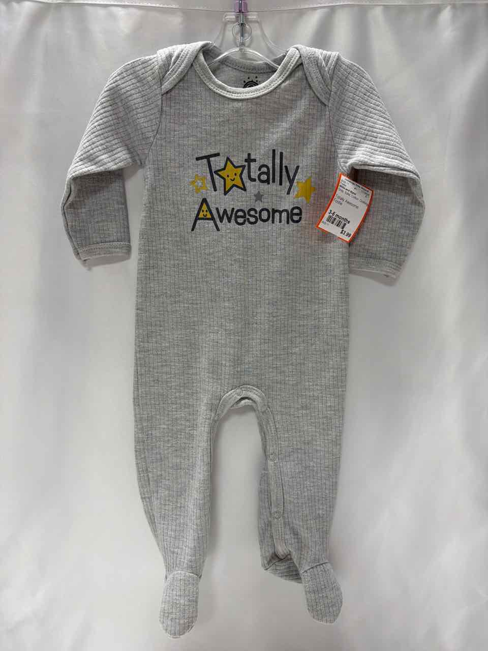 Millie and Myles Size 3-6 months Gray Footie