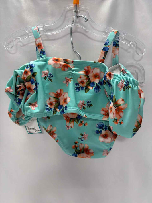 Posh Peanut Size 2T Teal Swimsuit- 2pc