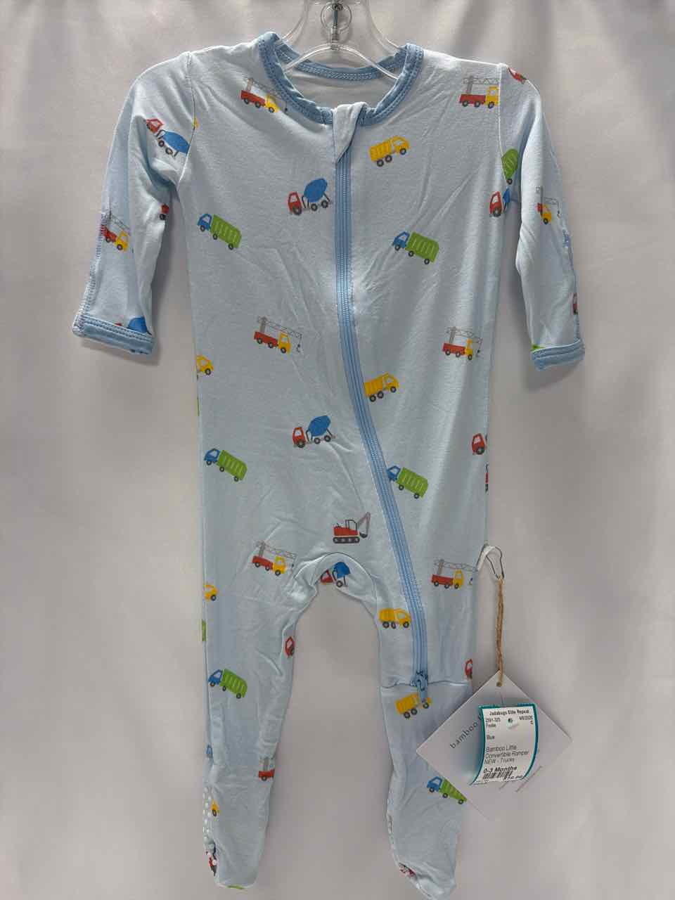Bamboo Little Size 0-3 Months Blue Footie