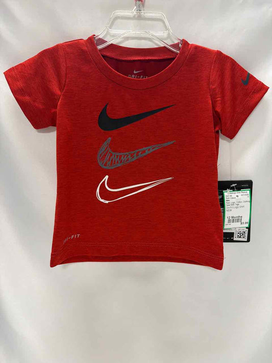 Nike Size 12 Months Red New With Tags Shirt- Casual