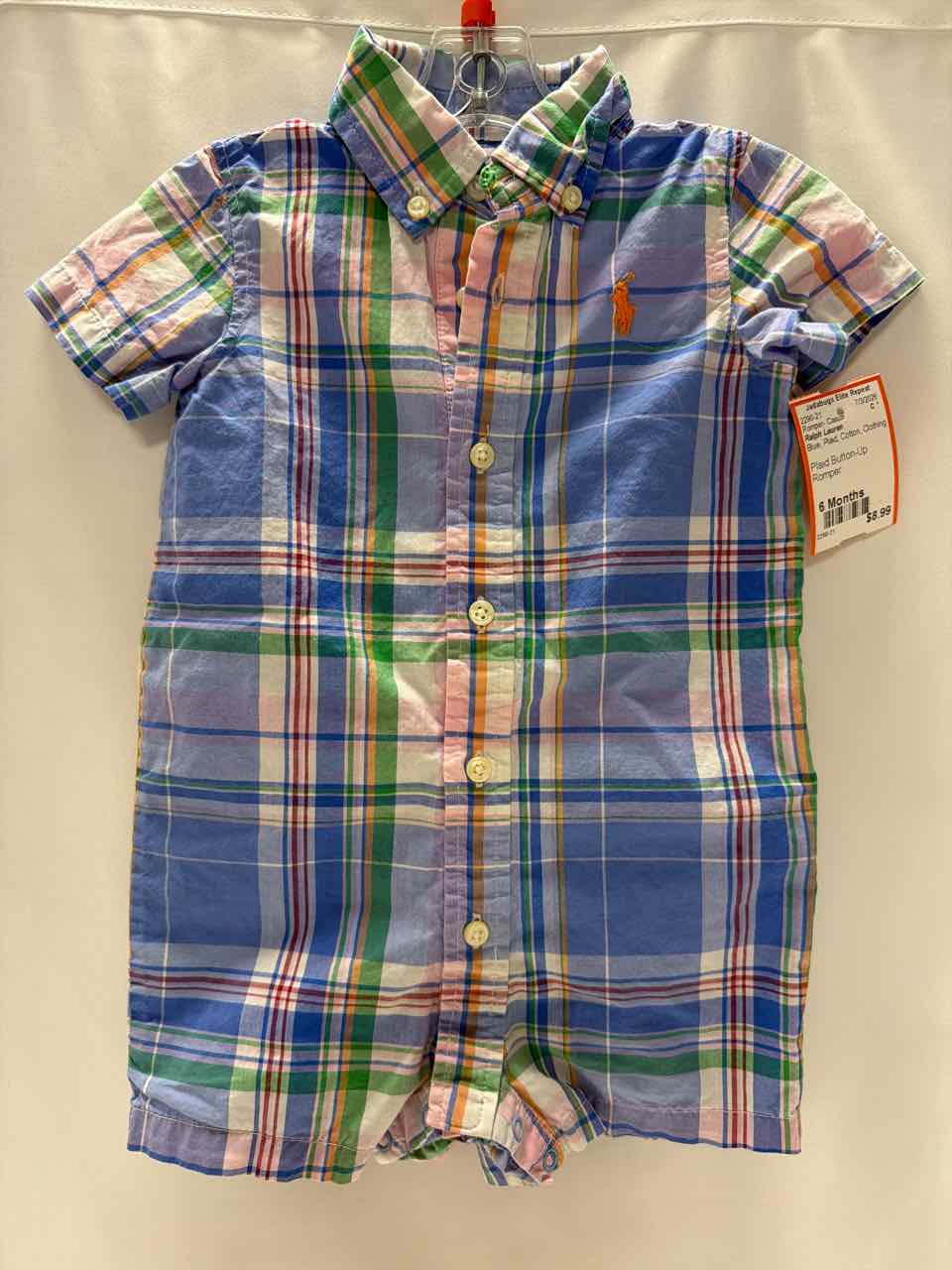 Ralph Lauren Size 6 Months Blue Romper- Casual