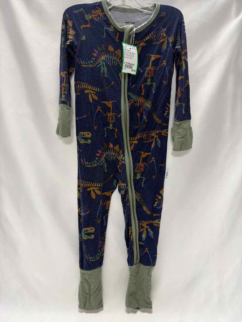 Little Sleepies Size 6-12 Months Navy Gently Used Footie