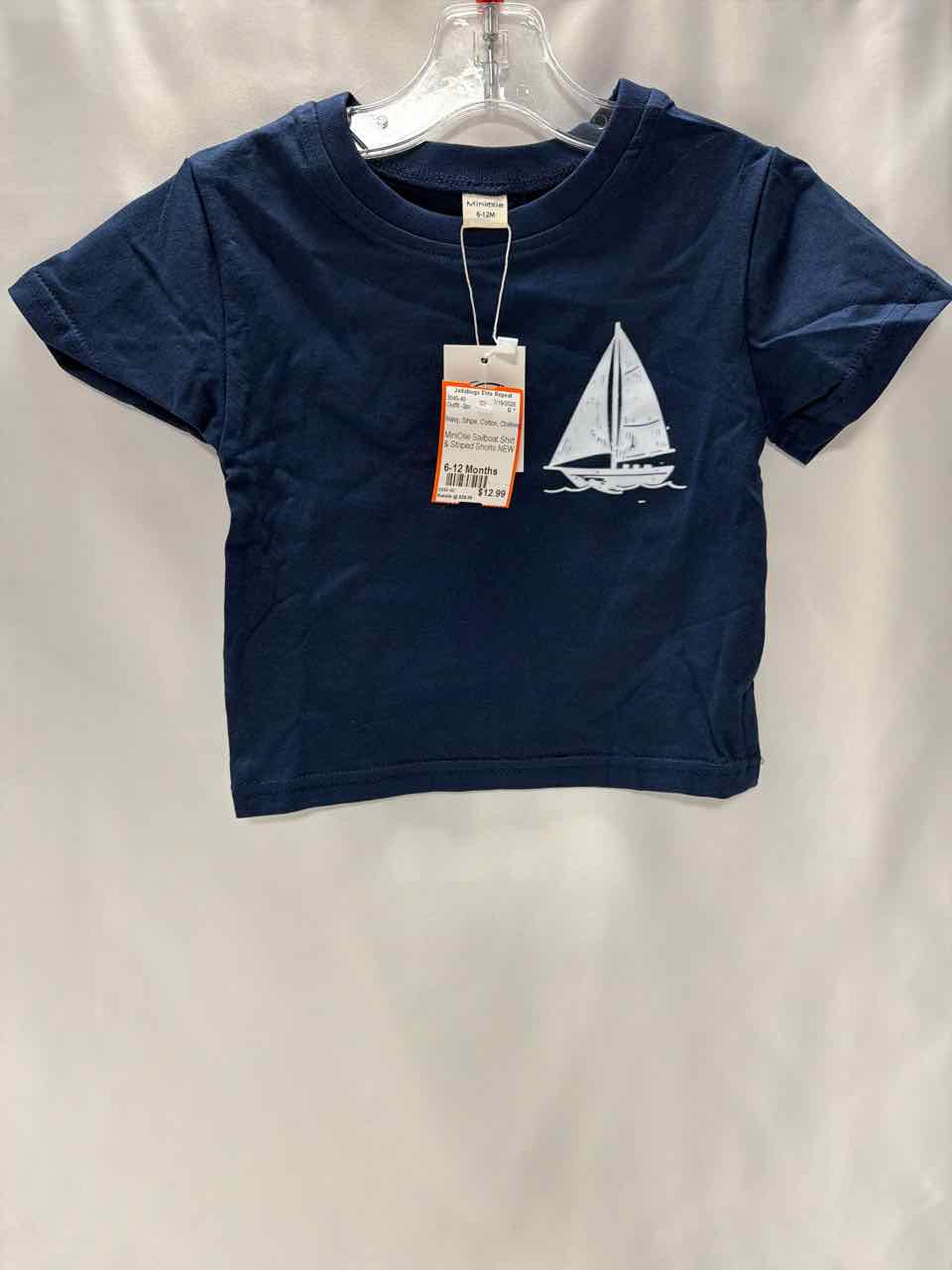 MiniOlie Size 6-12 Months Navy Outfit -2pc