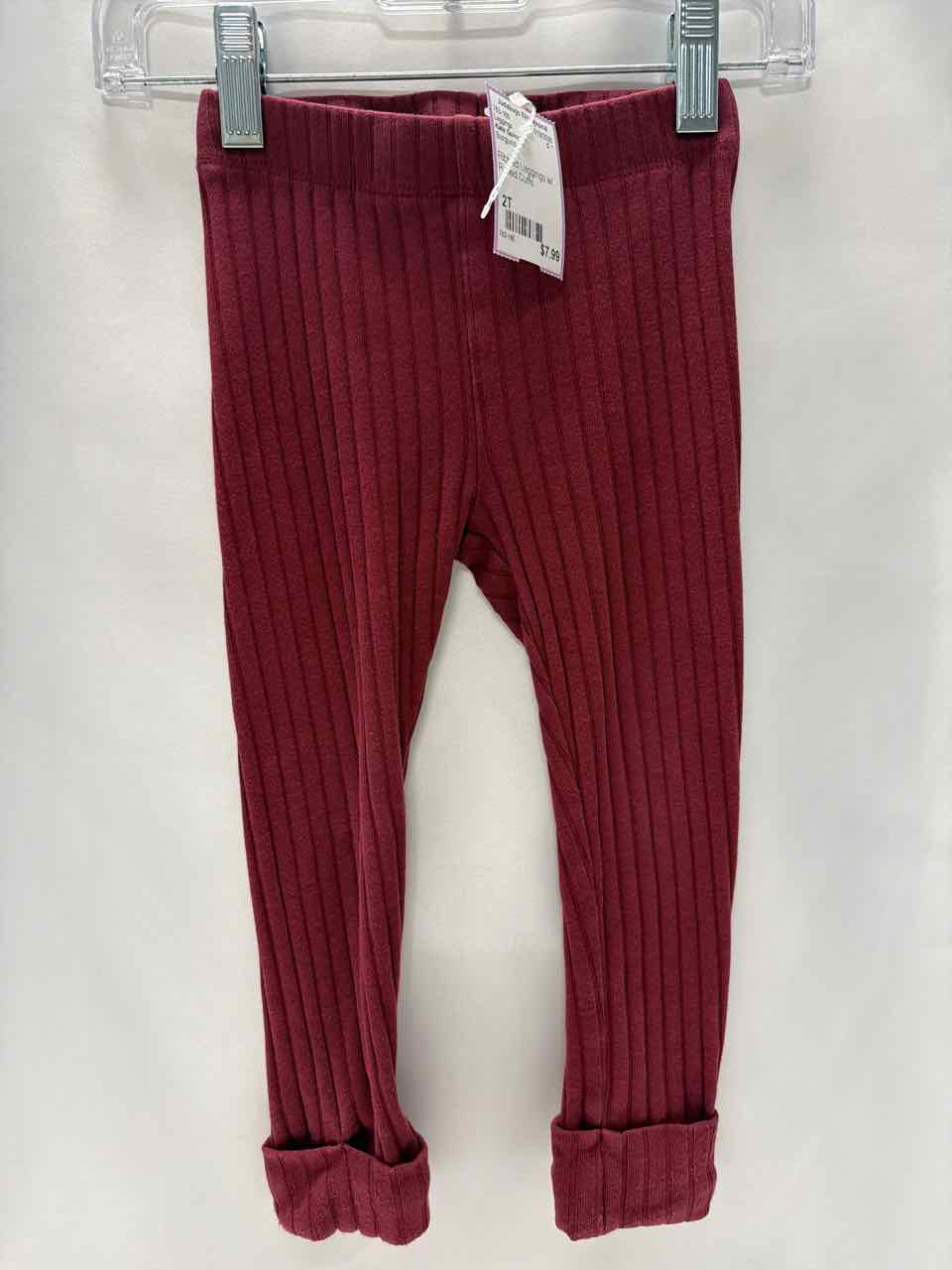 Kate Quinn Size 2T Burgundy Leggings