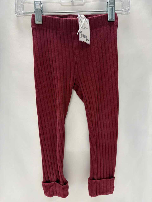 Kate Quinn Size 2T Burgundy Leggings