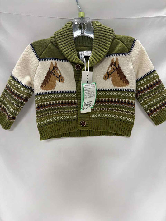 Janie and Jack Size 0-3 Months Green New With Tags Cardigan/Kimono