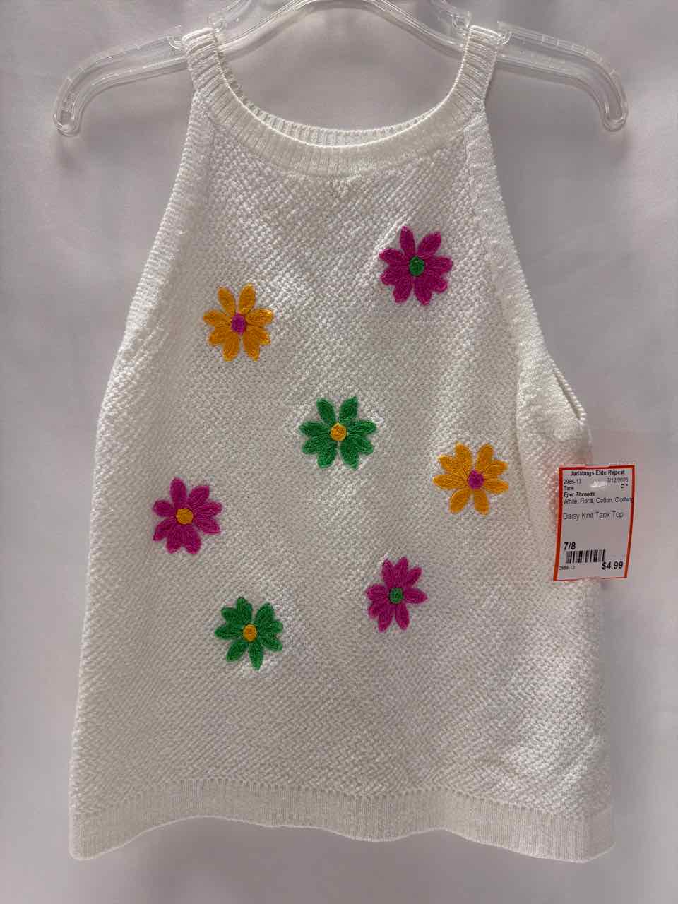 Epic Threads Size 7/8 White Tank