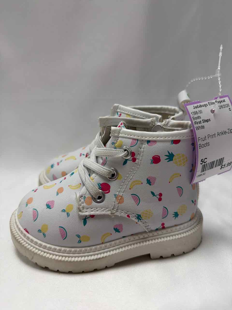First Steps Shoe Sizes 5C White Boots