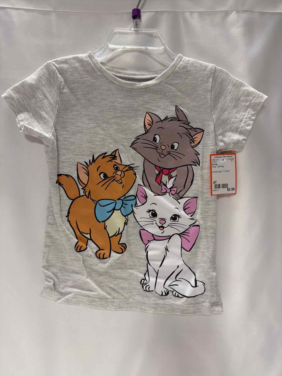 Disney Size 4T Gray T-Shirt