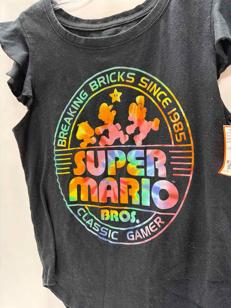 Super Mario Bros Size M (7/8) Black Tank