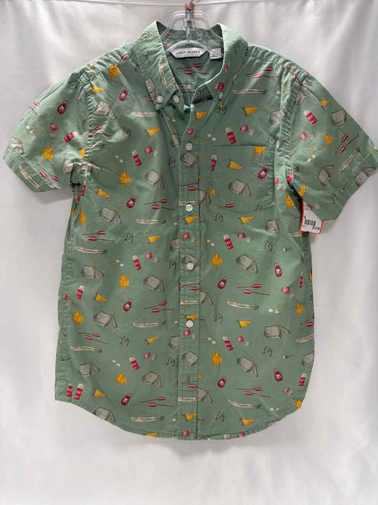 Janie and Jack Size 8 Green Shirt- Formal