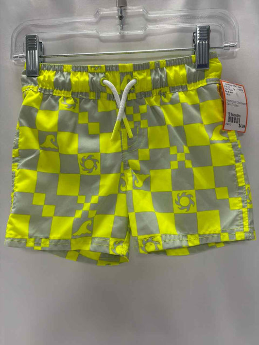 Cat & Jack Size 18 Months Yellow Swim Trunks