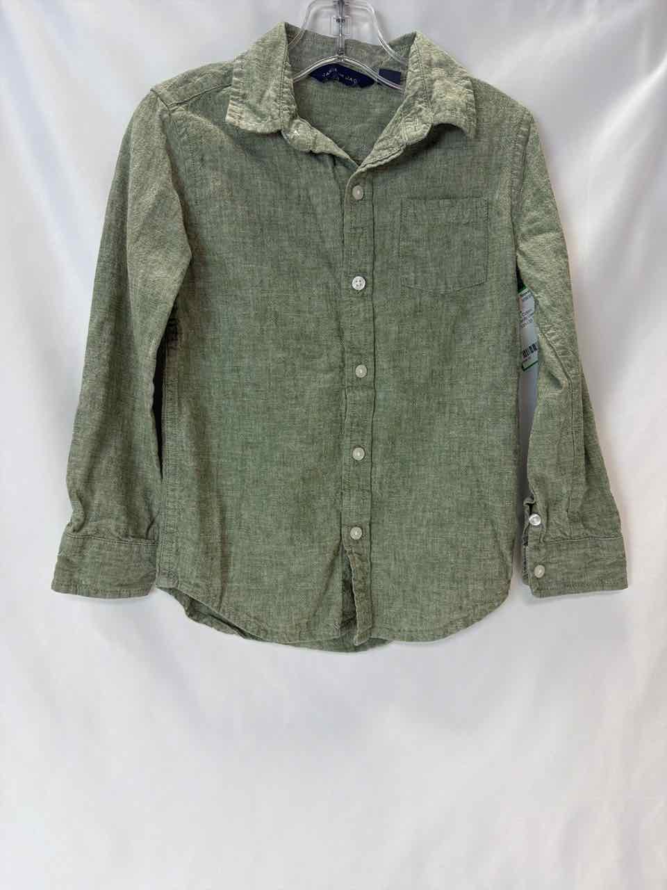 Janie and Jack Size 4 Green Gently Used Shirt- Casual