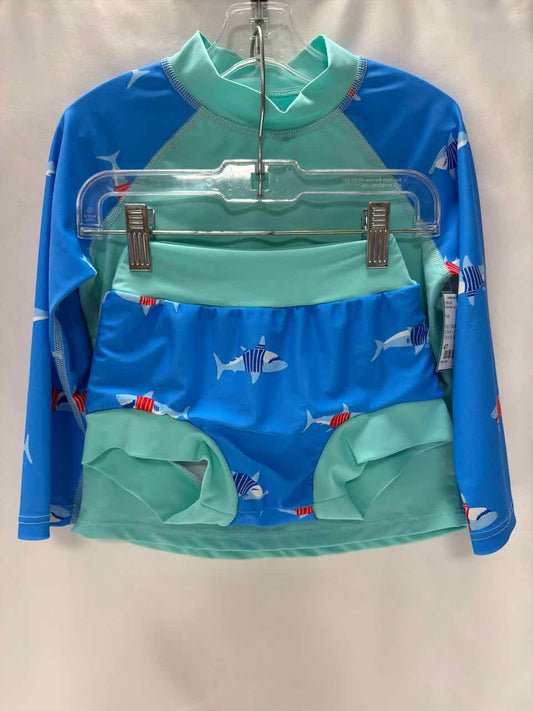Big Elephant Size 4T Teal Swimsuit- 2pc