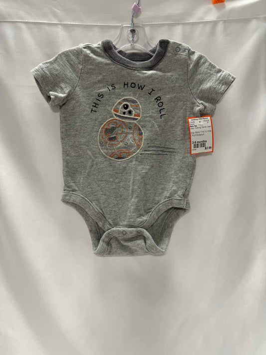Baby Gap Size 3-6 months Gray Gently Used Onesie
