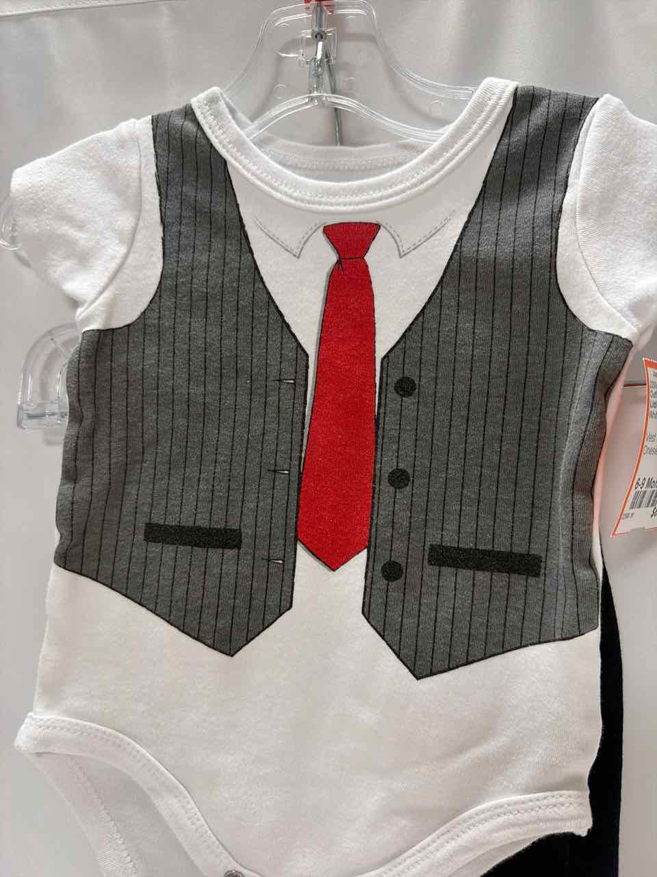 Little Treasure Size 6-9 Months White Outfit -2pc