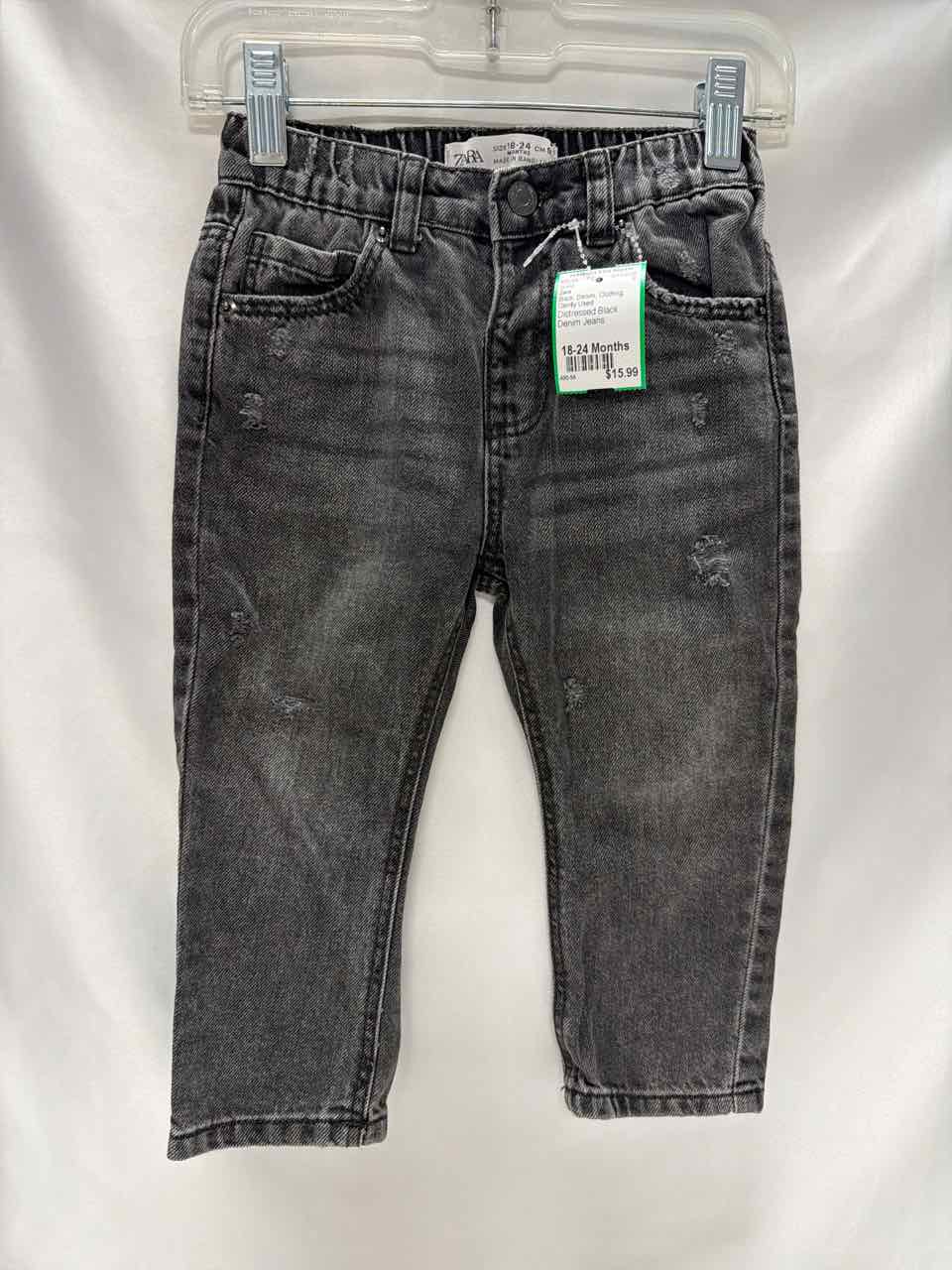 Zara Size 18-24 Months Black Gently Used Jeans