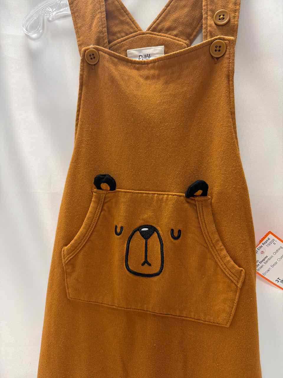 Little Sleepies Size 3T Brown Overalls