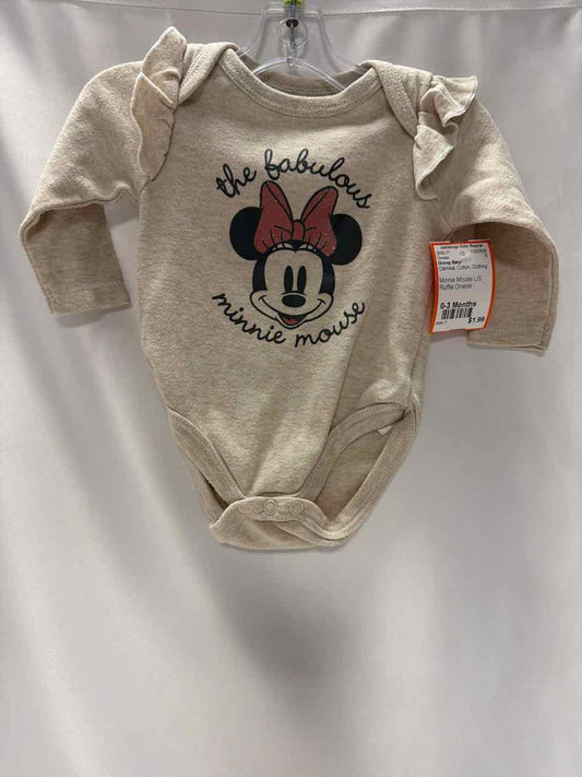 Disney Baby Size 0-3 Months Oatmeal Onesie