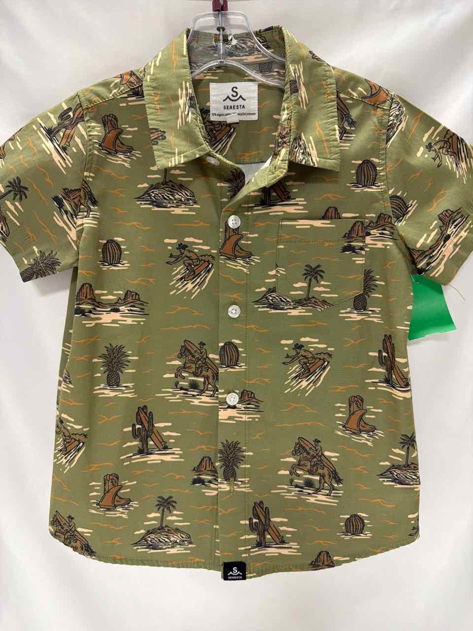 Size 5/6 Green Gently Used Shirt- Casual