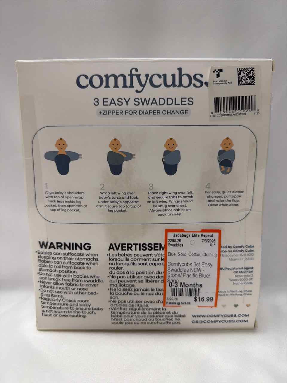 Size 0-3 Months Blue Swaddles