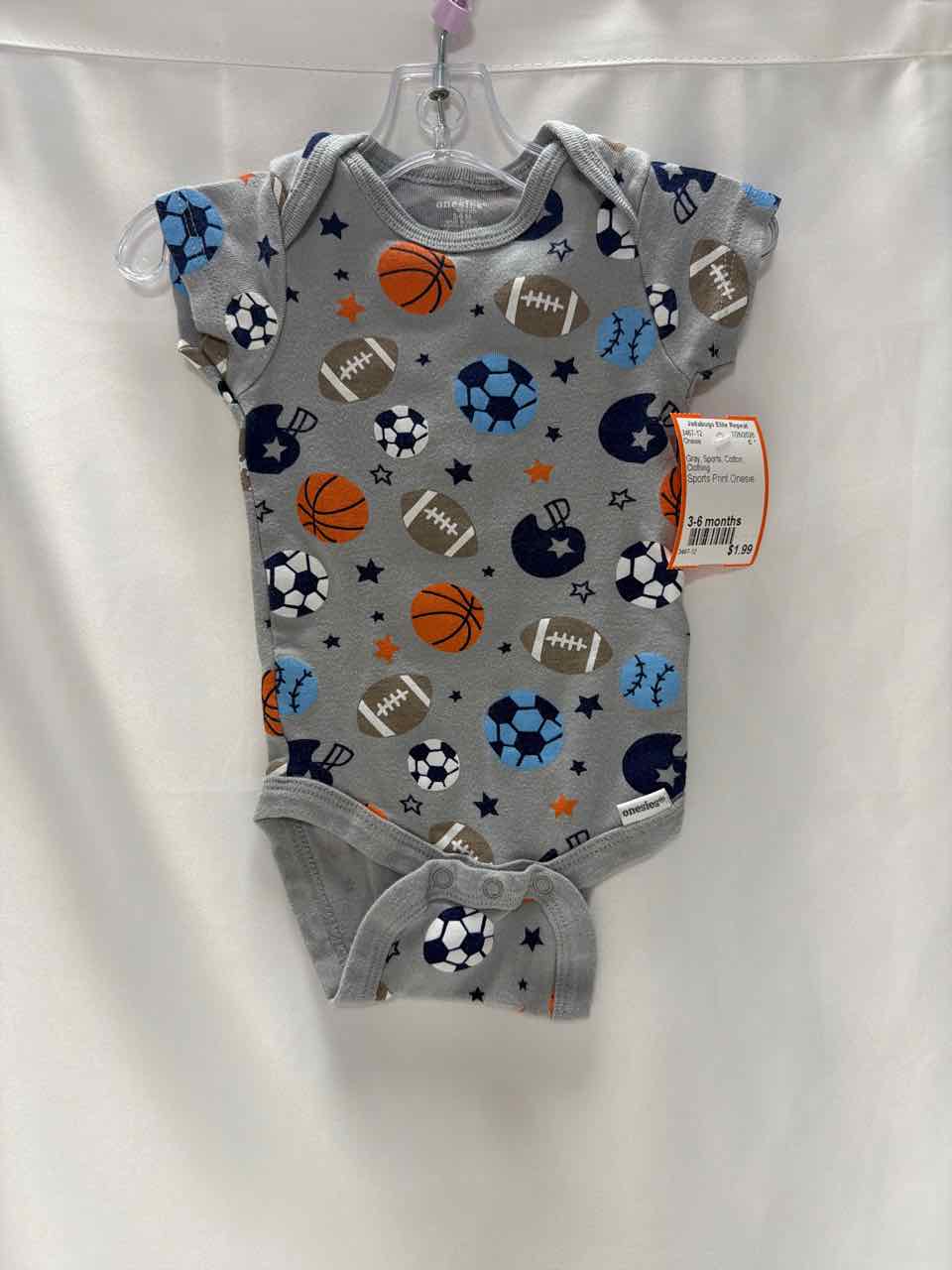 Size 3-6 months Gray Onesie