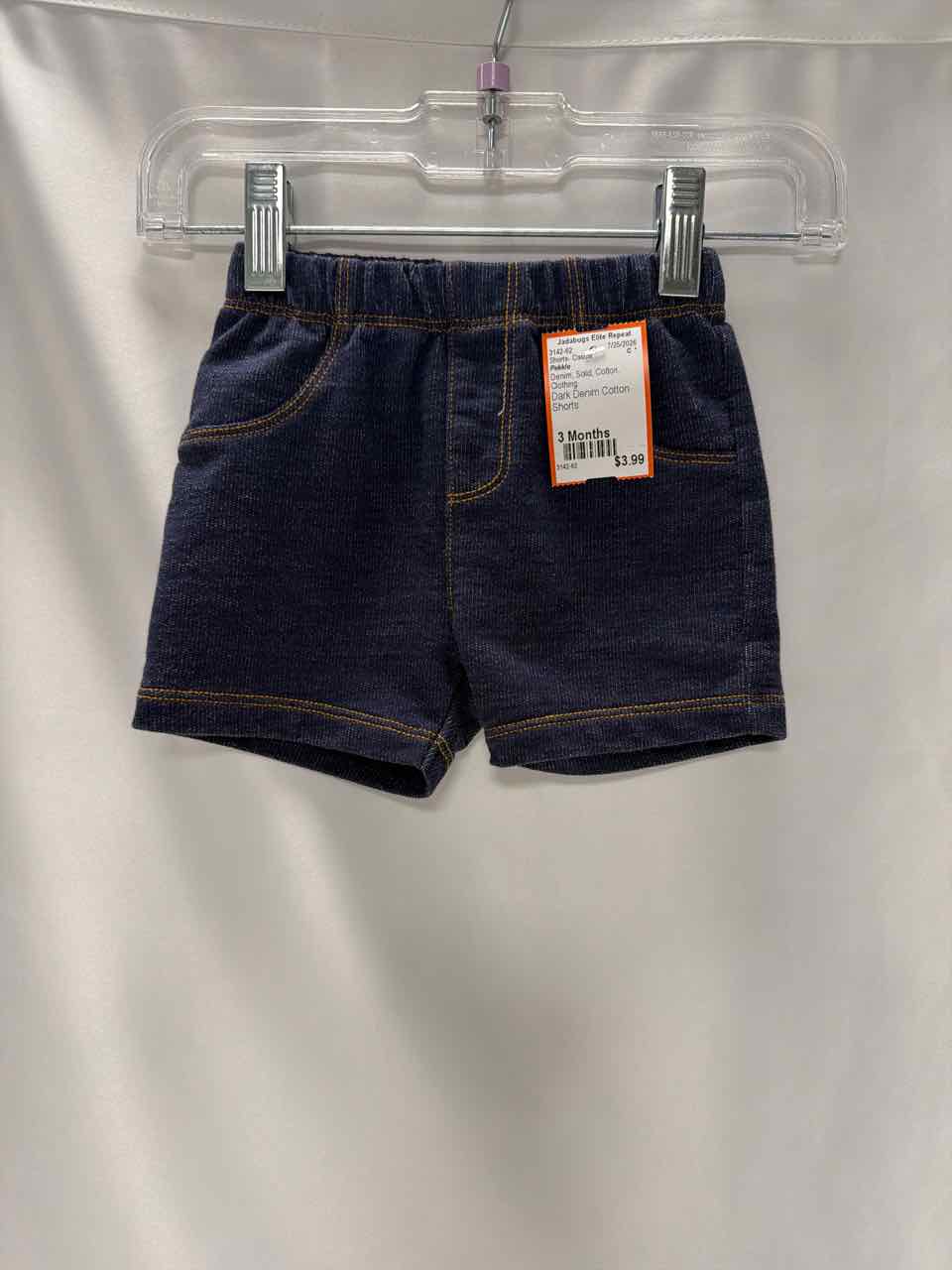 Pekkle Size 3 Months Denim Shorts- Casual