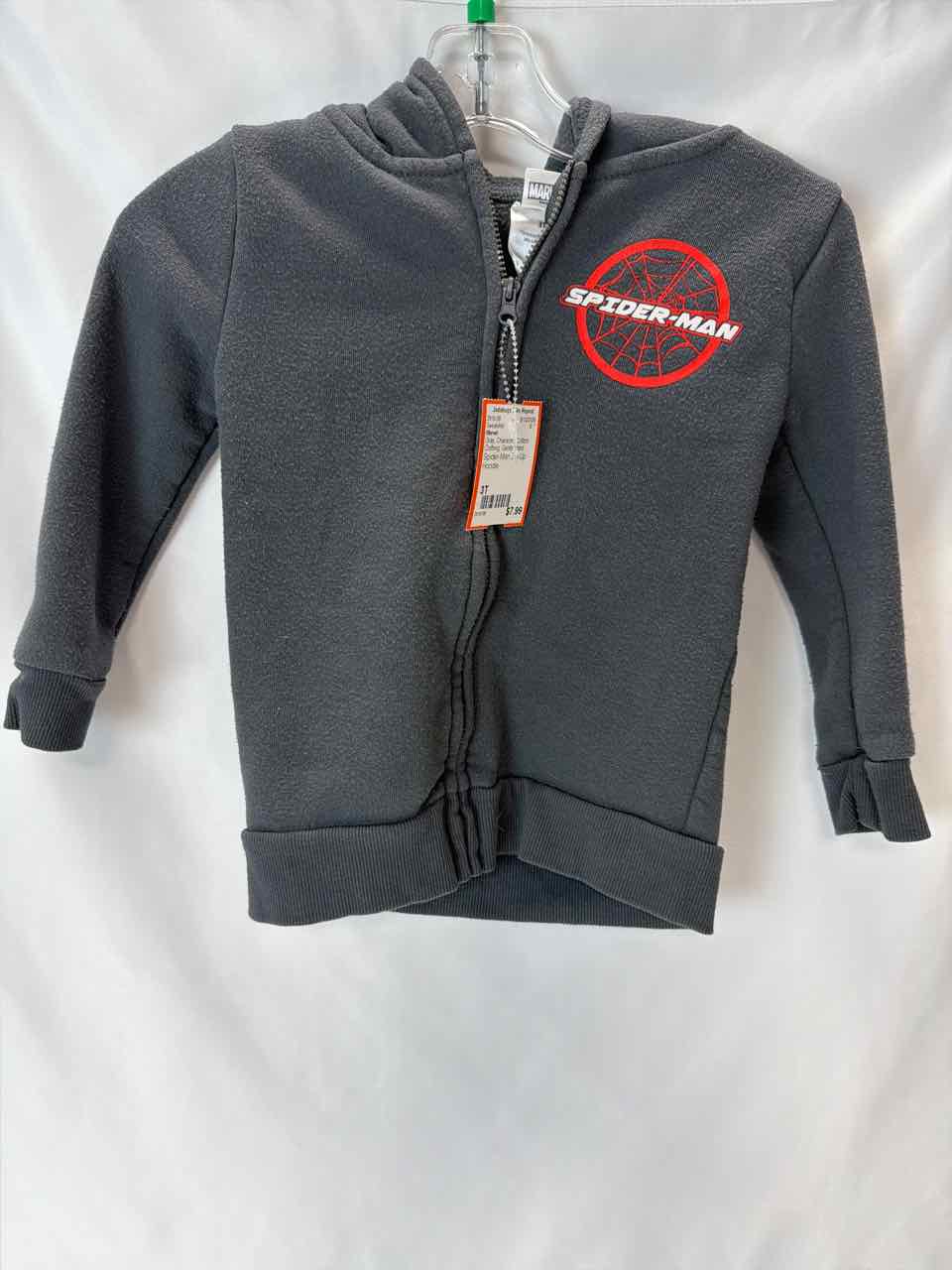 Marvel Size 3T Gray Gently Used Sweatshirt